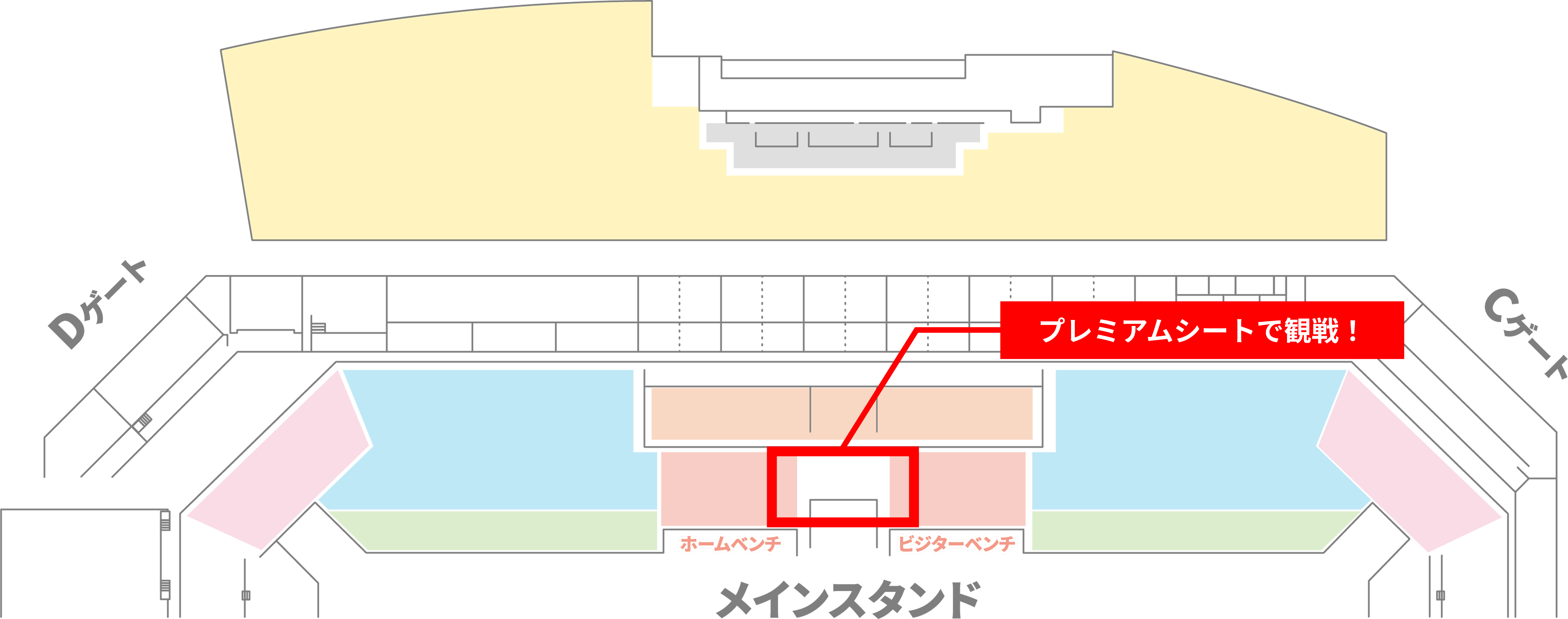プレミアムシートで観戦！